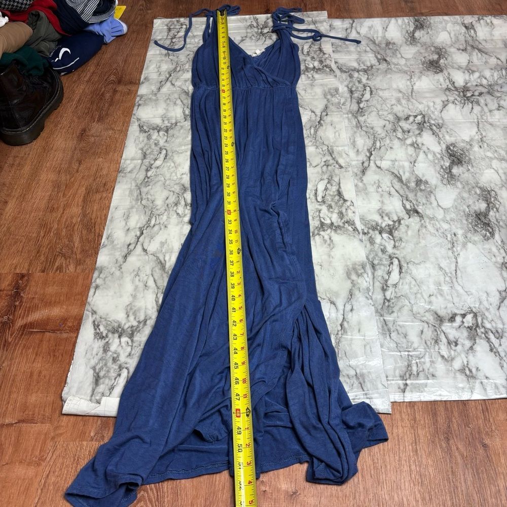 Rolla Coster Long Maxi dress sleeves blue long dress casual summer size small - Picture 5 of 6
